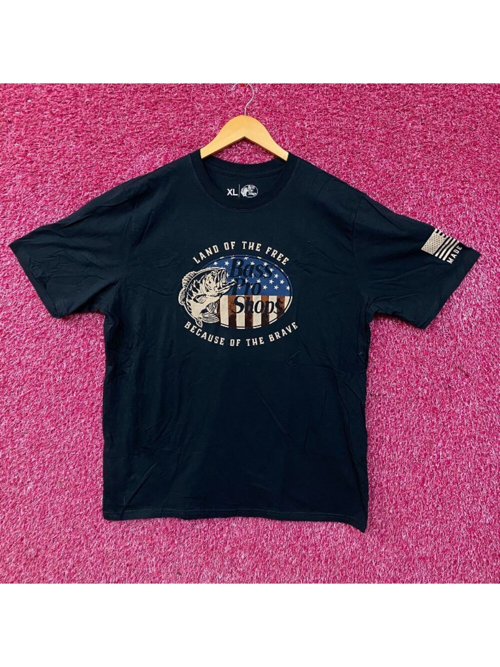 Bass Pro Shops USA Land Of The Free Graphic T-Shirt XL